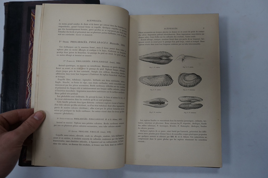 Chenu, Jean Charles - Manuel de Conchyliologie et de Paleontologie Conchyliologique, 2 vols. in 1, 4to, cloth, with 4945 lithographic illustrations of which a few are coloured, Victor Masson, Paris, 1859-62 and a further